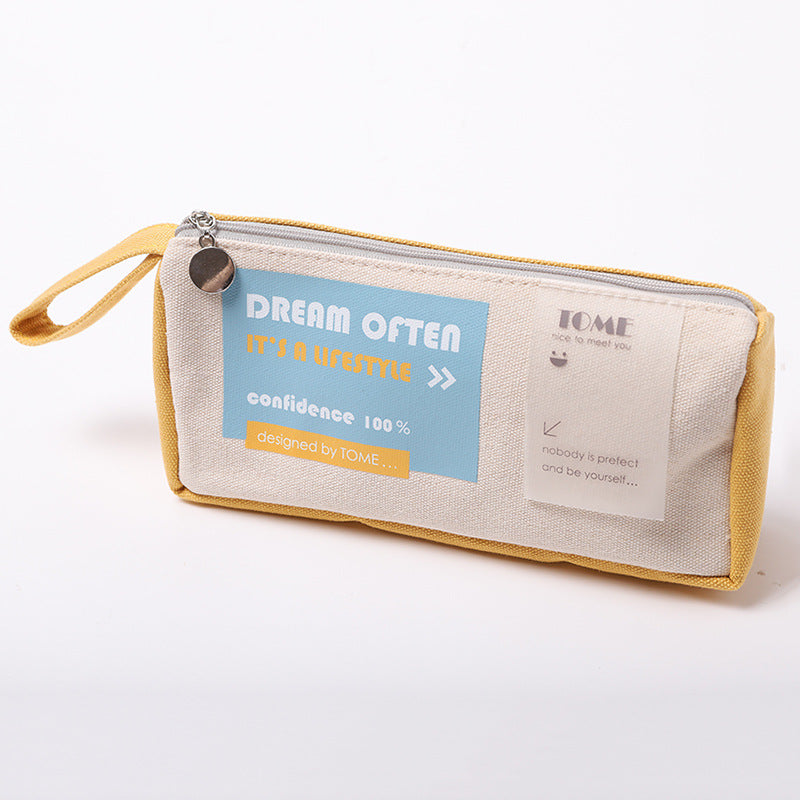 Wholesale Handheld Large Capacity Canvas Pen Bag